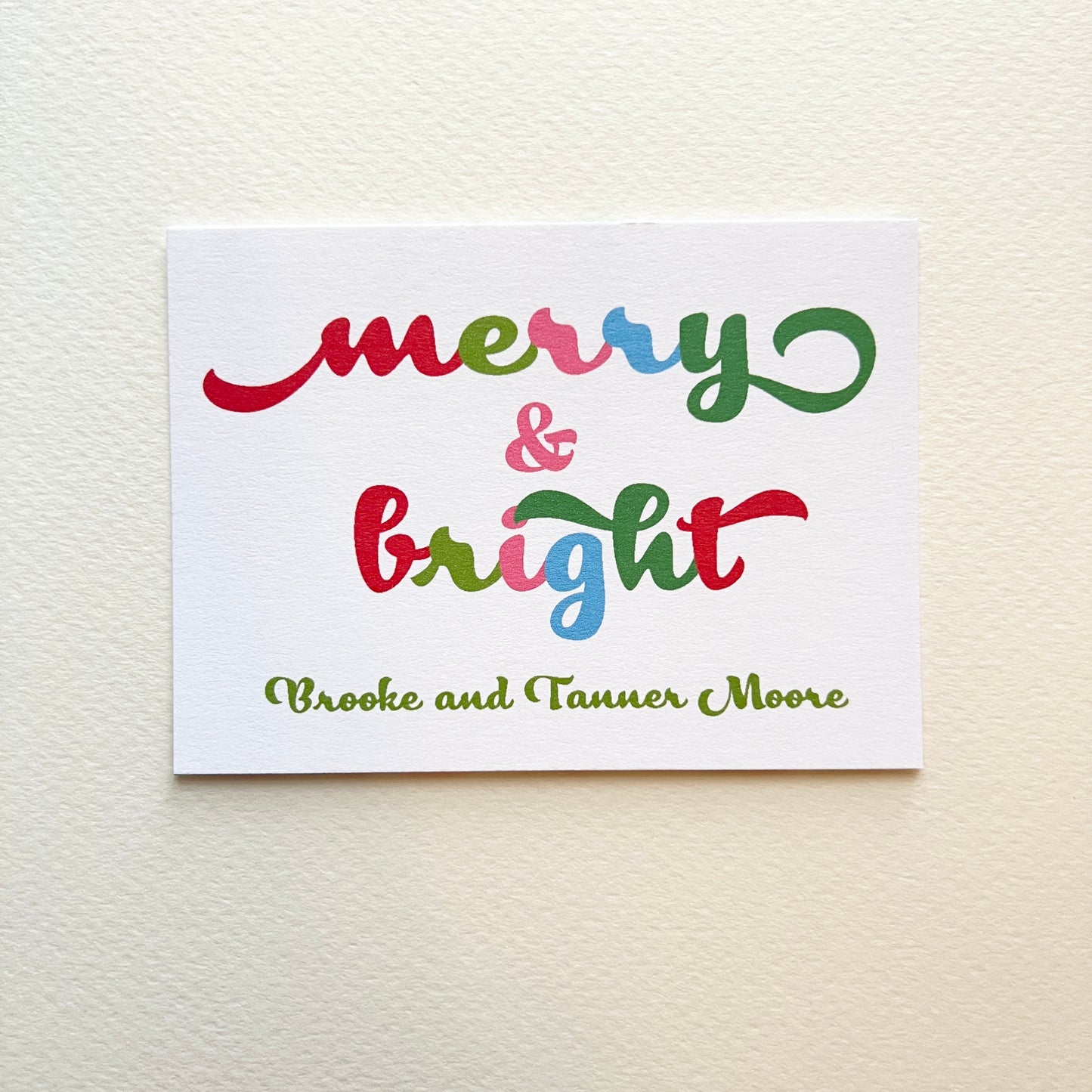 Merry and Bright Holiday Enclosure Card