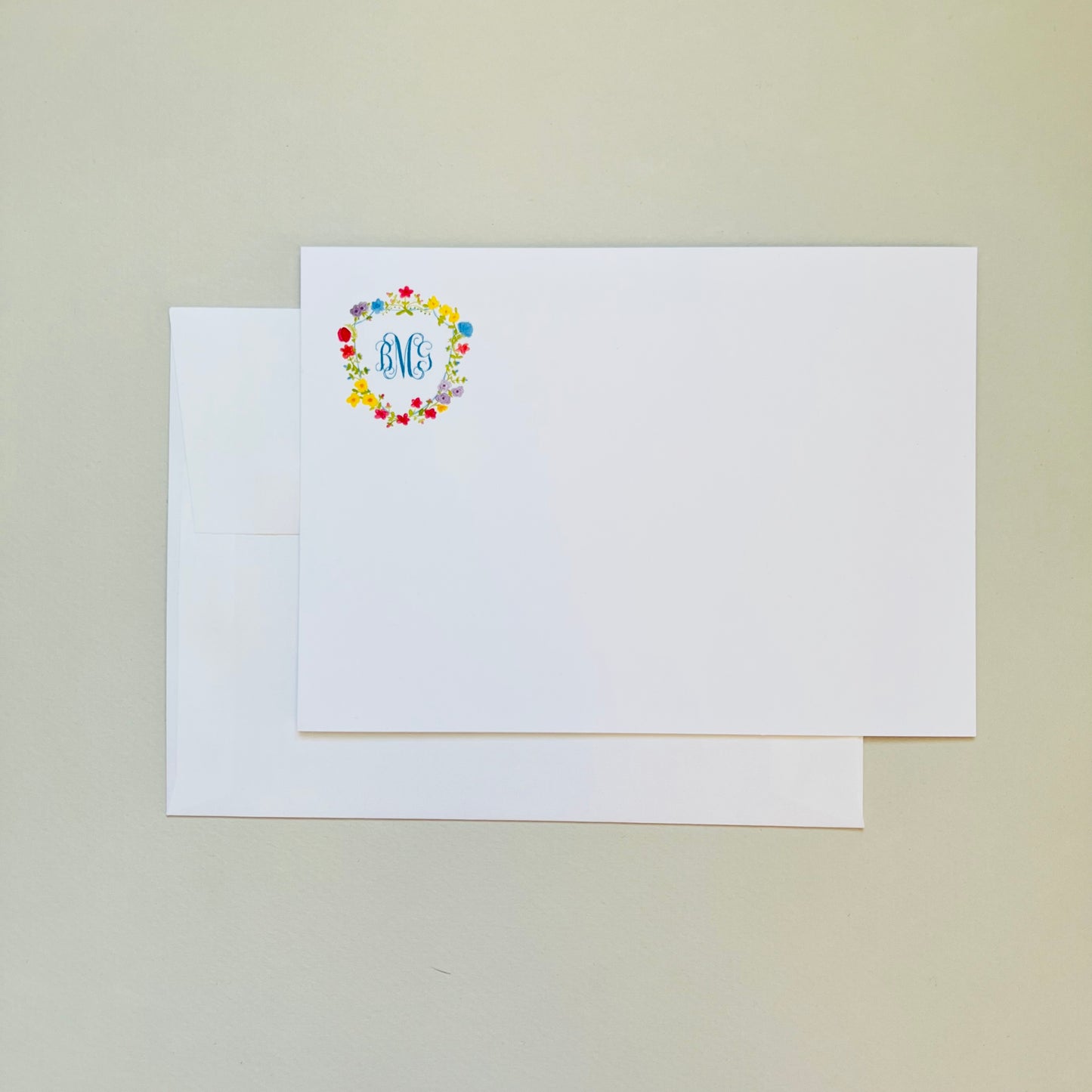 Flower Crest Correspondence Card