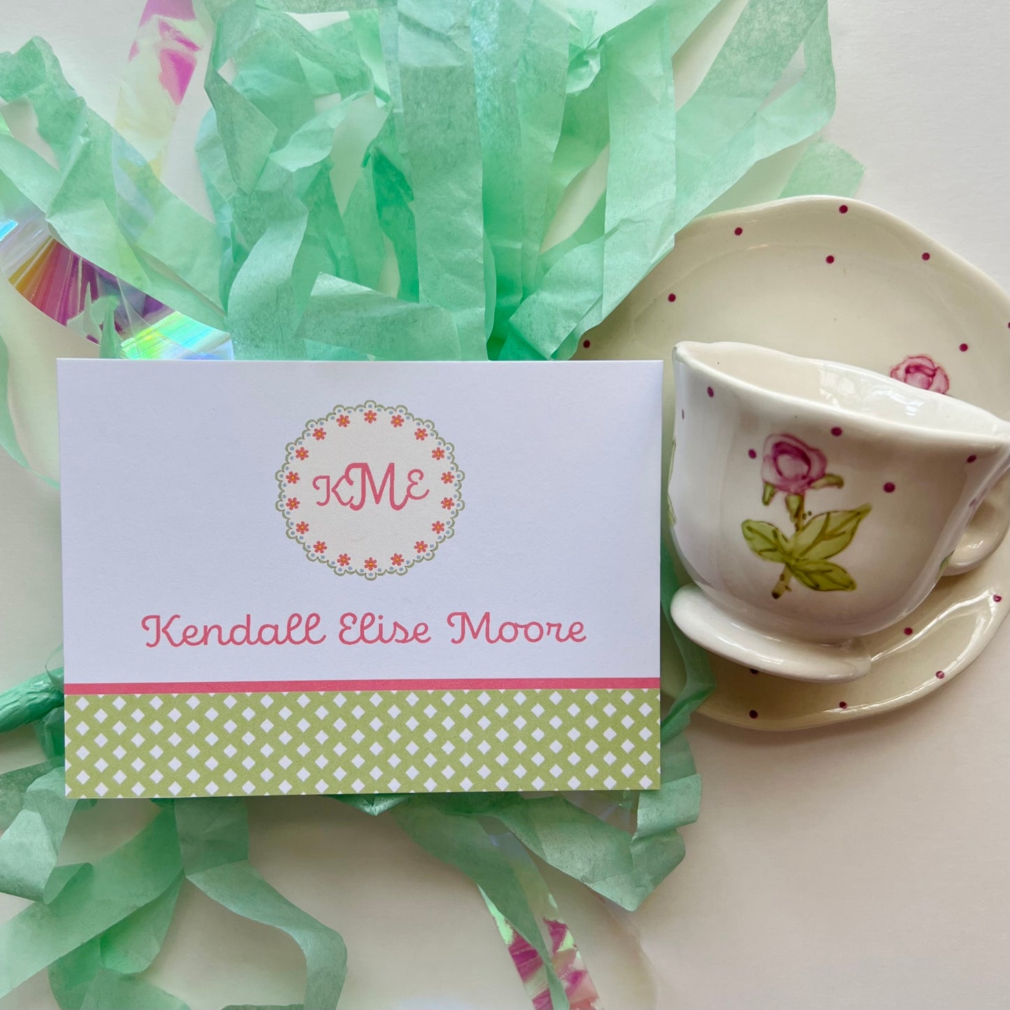 Scallop and Lattice Gift Enclosure Card