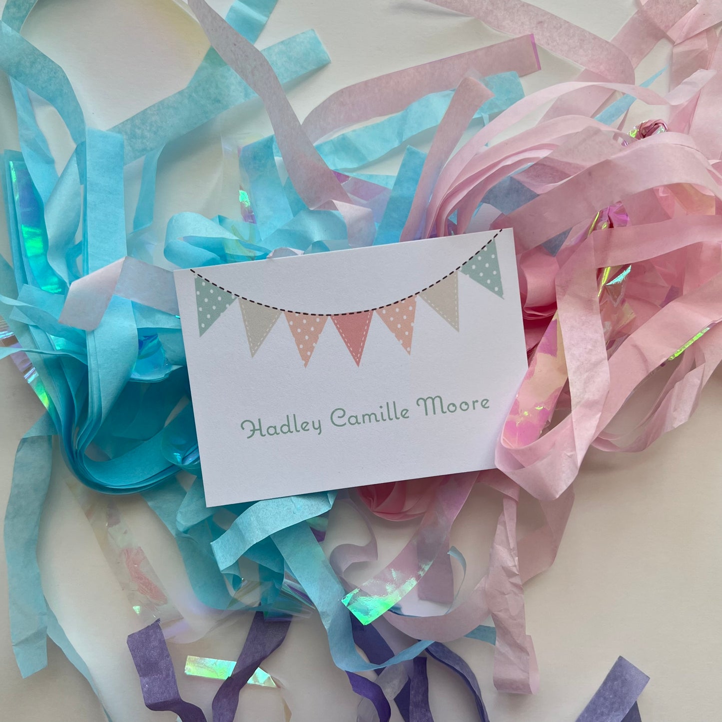 Pastel Banner Gift Enclosure Card