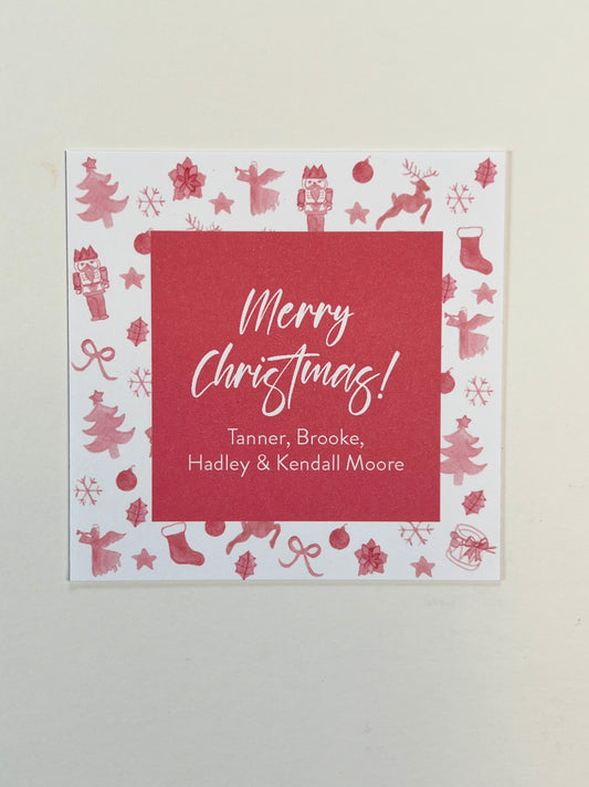 Christmas Motifs Holiday Gift Sticker