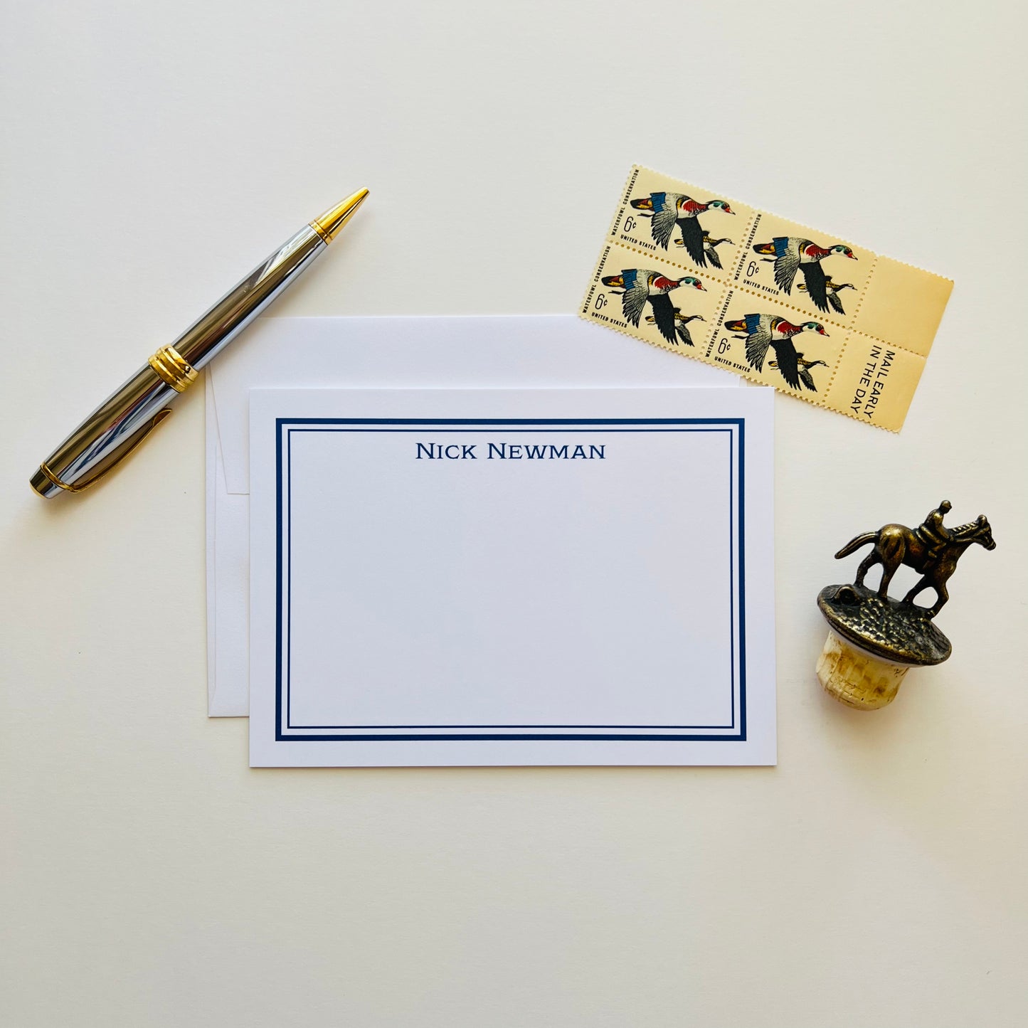 Thick and Thin Border Correspondence Card