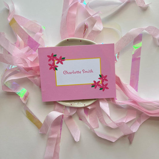 Pink Flower Trio Gift Enclosure Card