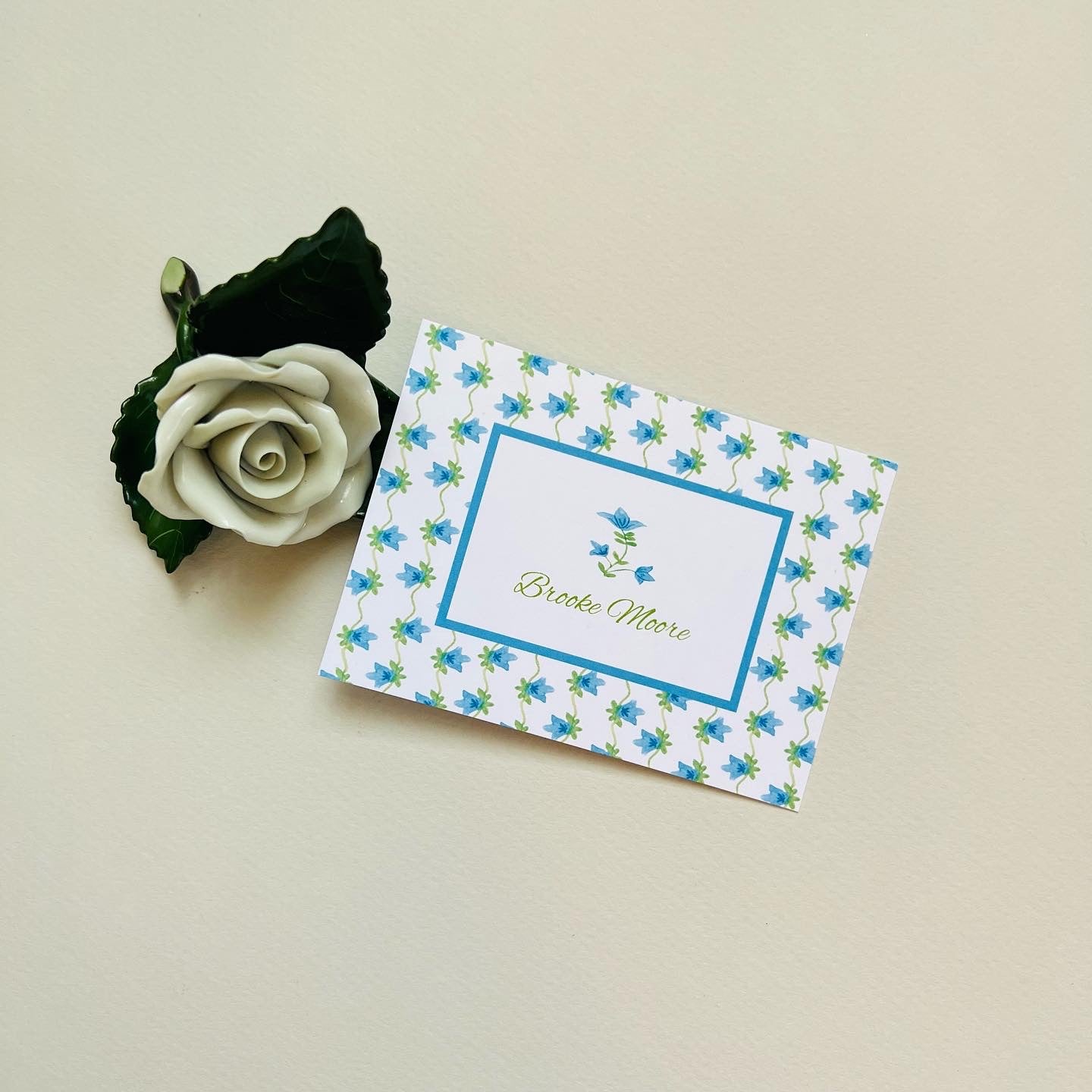 Turquoise Vine Gift Enclosure Card