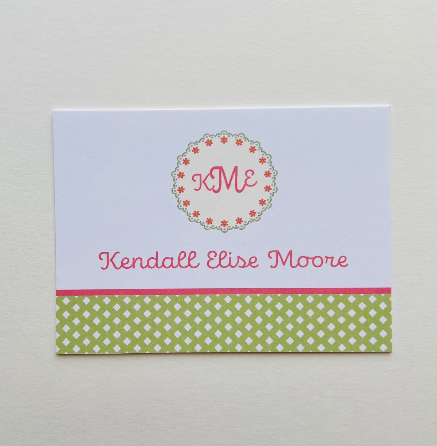 Scallop and Lattice Gift Enclosure Card