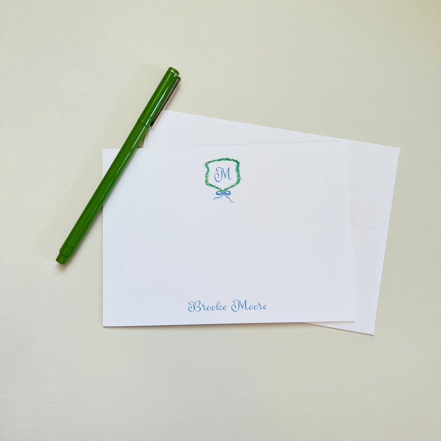 Garland Crest Correspondence Card