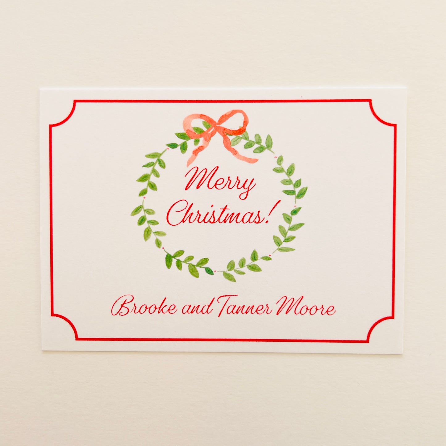 Vine Wreath Holiday Enclosure Card