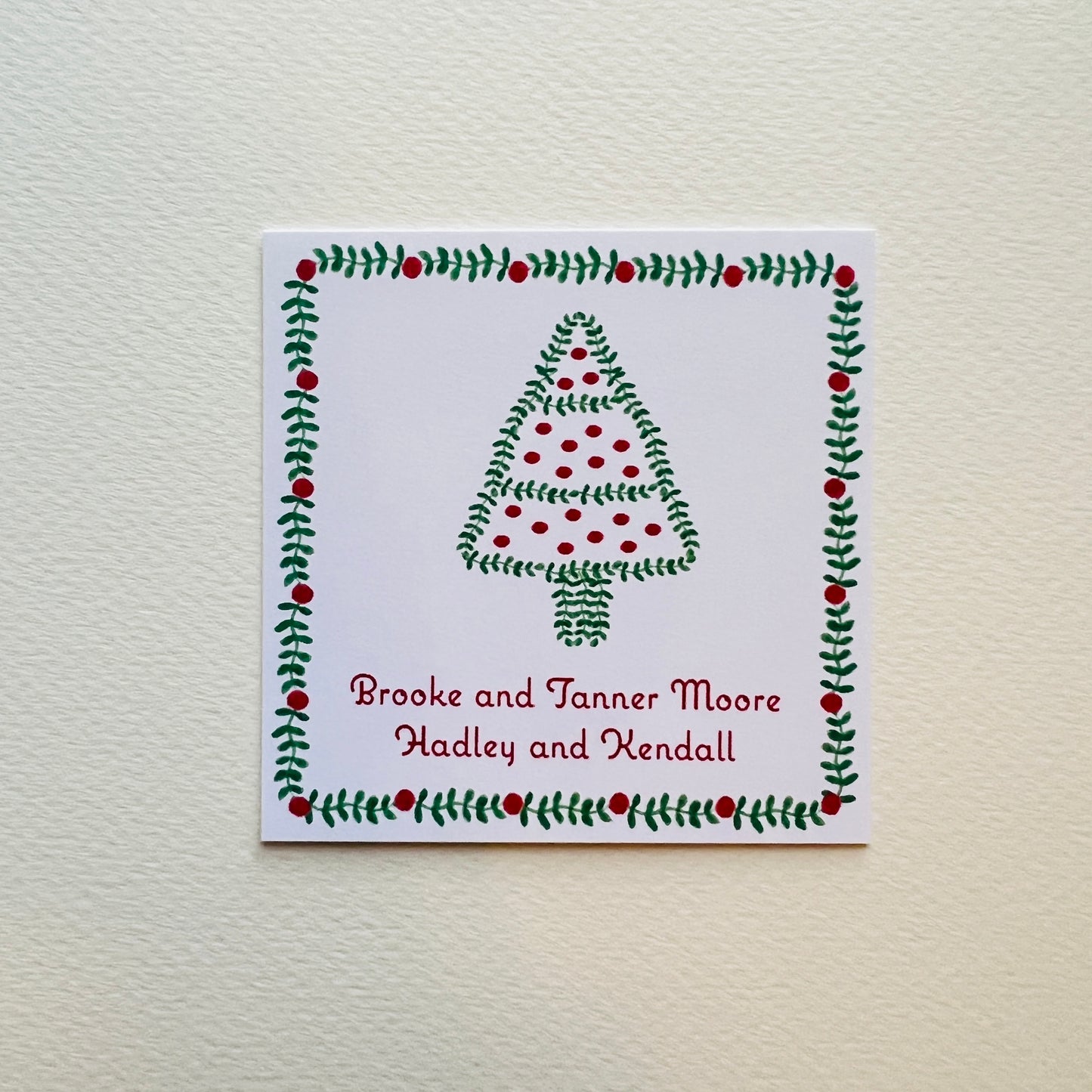 Trellis Christmas Tree Holiday Gift Sticker