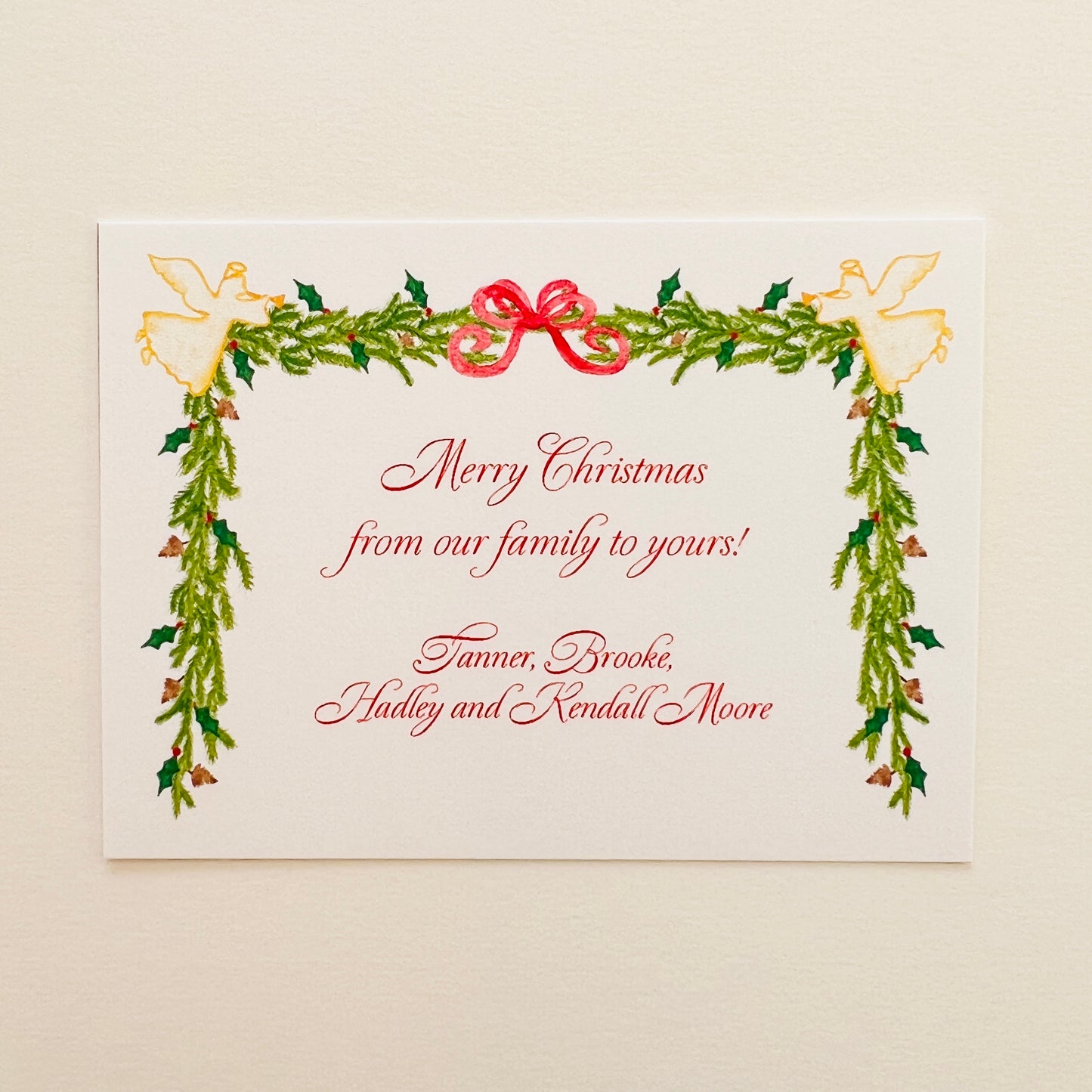 Angel Garland Holiday Enclosure Card