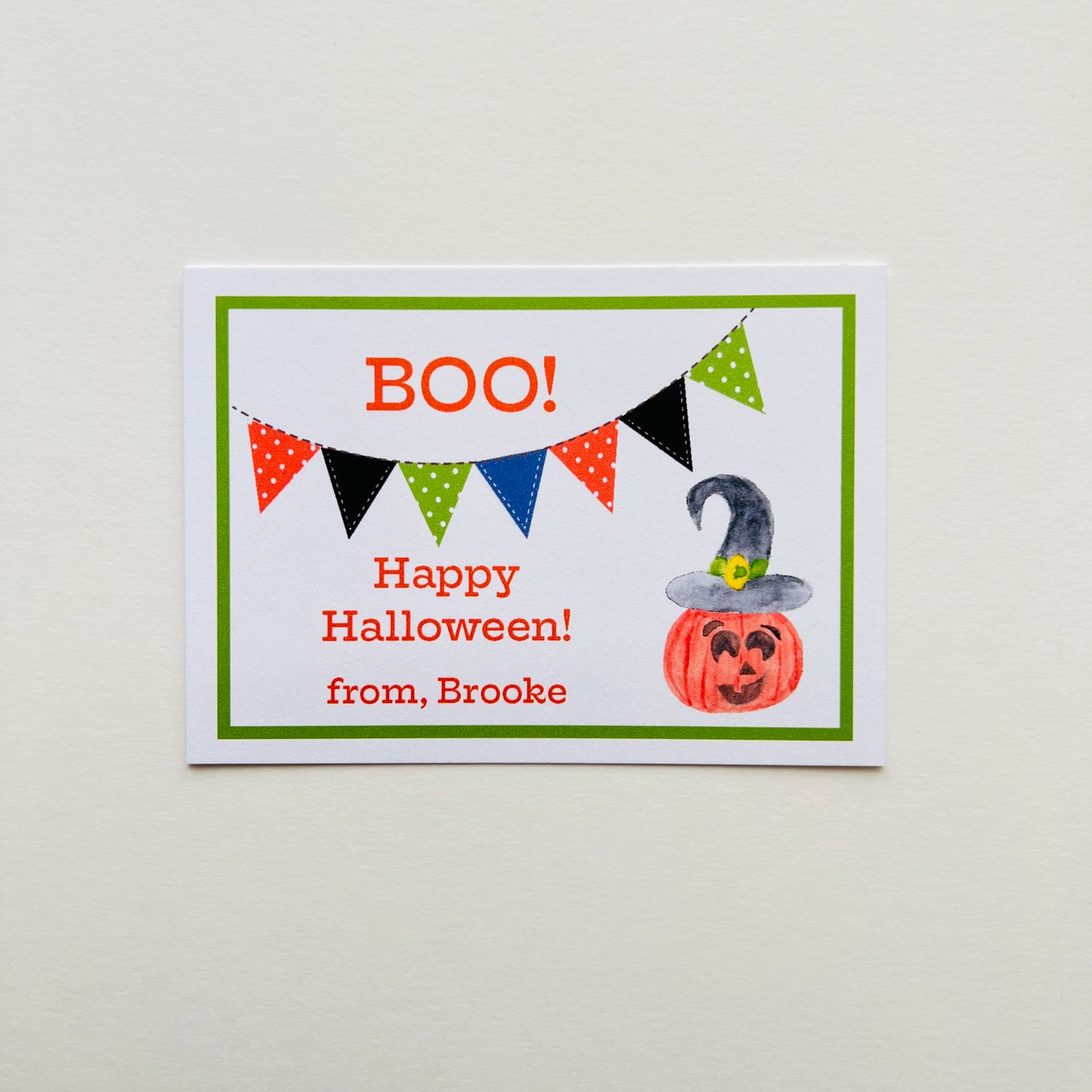 Halloween Banner Gift Enclosure Card