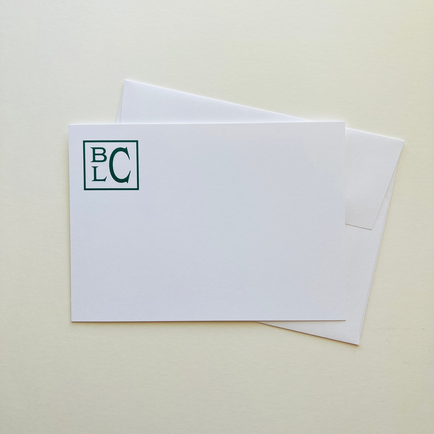 Block Monogram Correspondence Card