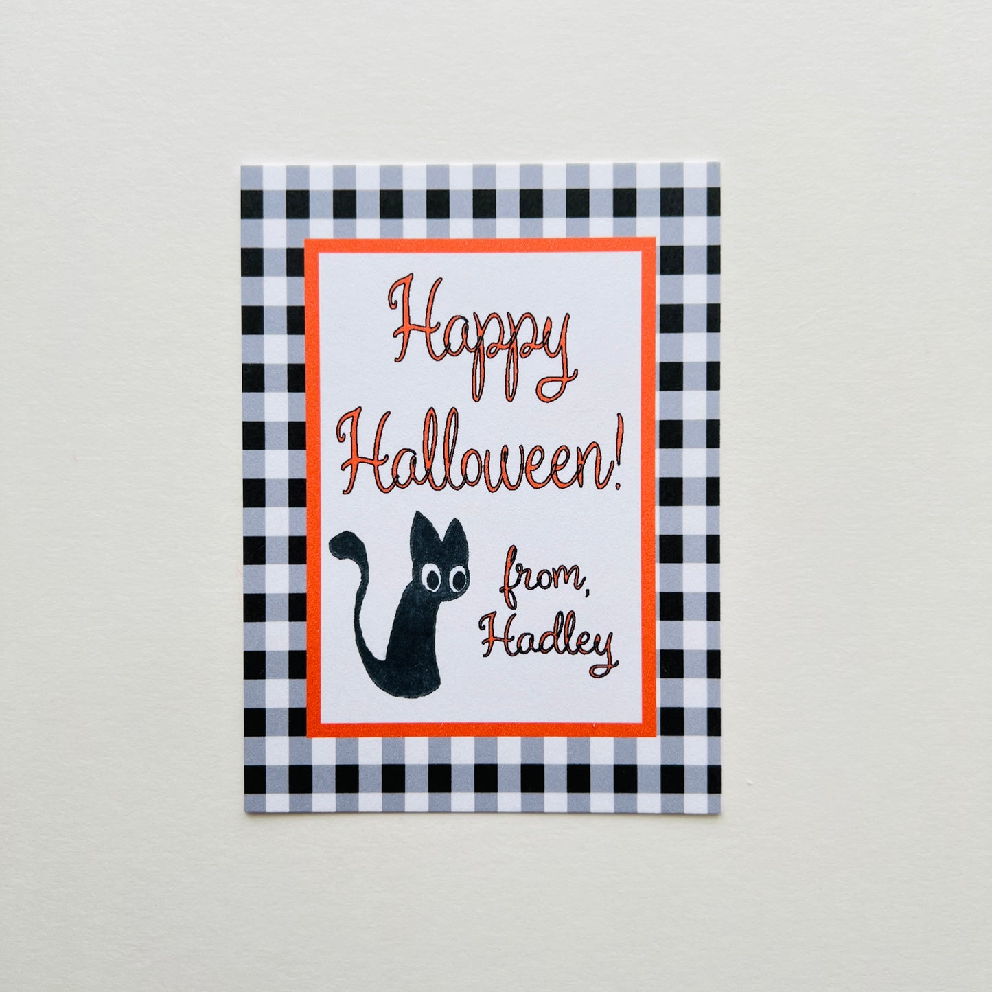 Scaredy Cat Gift Enclosure Card