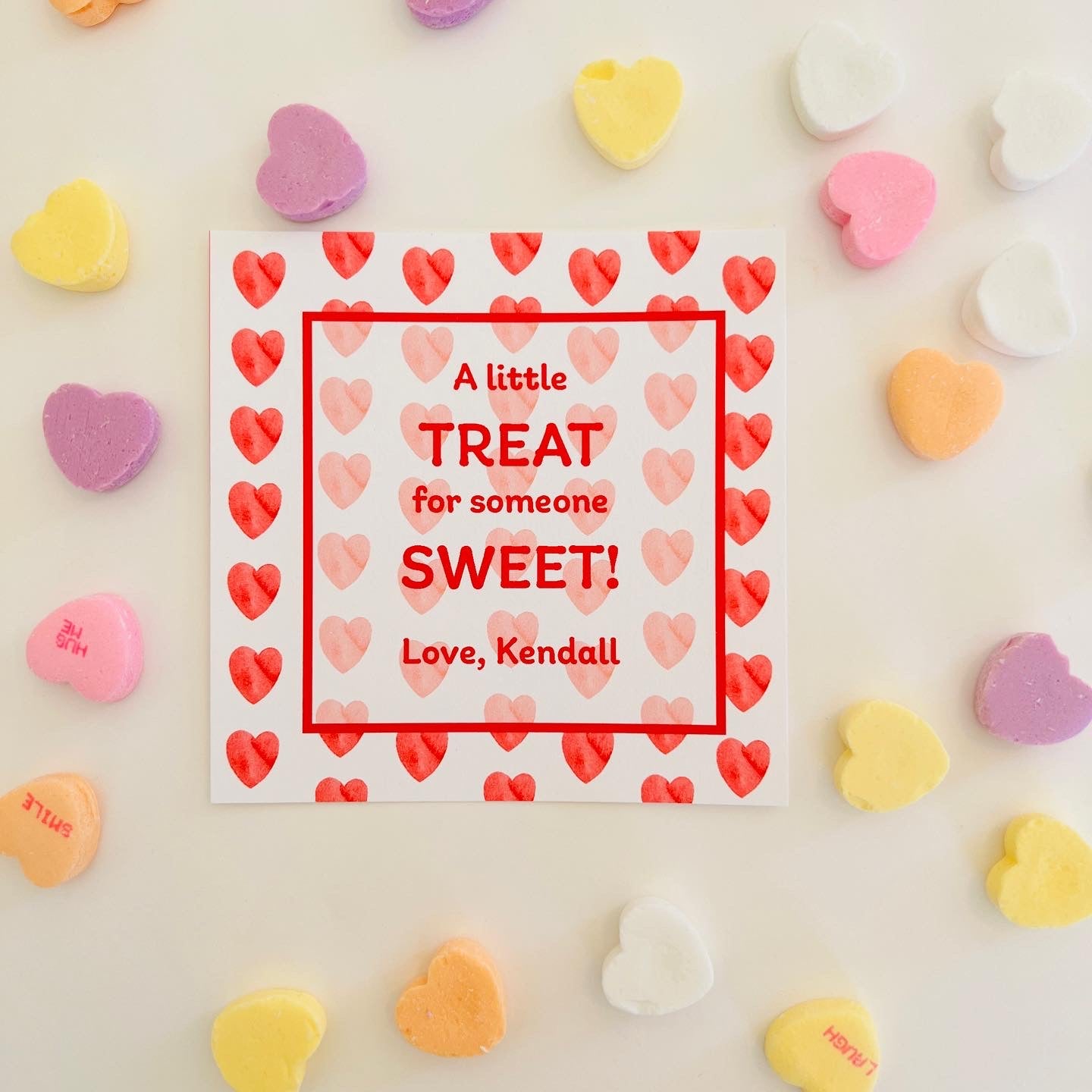 Heart Stripes Valentine’s Gift Sticker