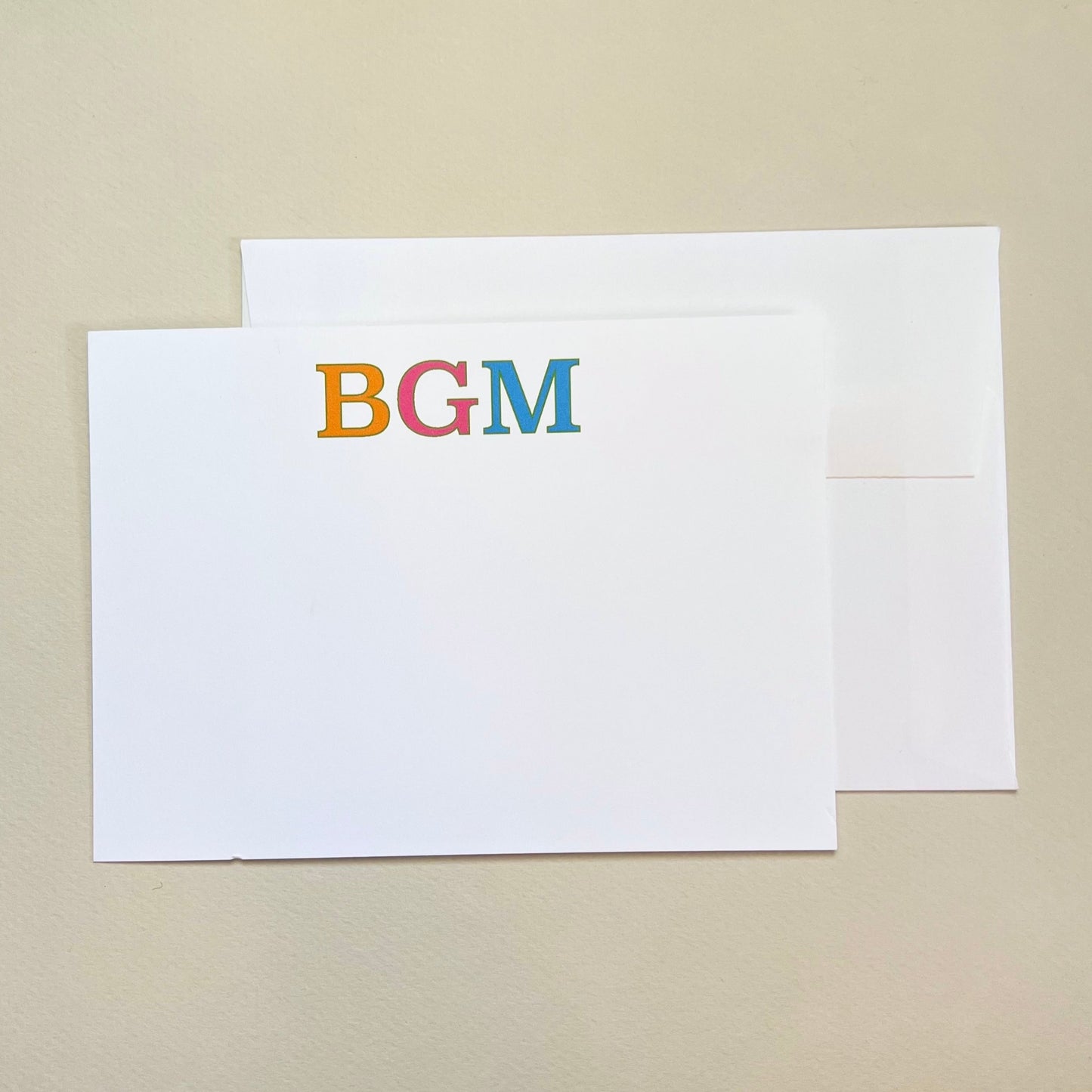 Each letter is printed in a fun bright color and is outlined in lime green.  This card measures 6.25" x 4.5" and comes with a matching white envelope.