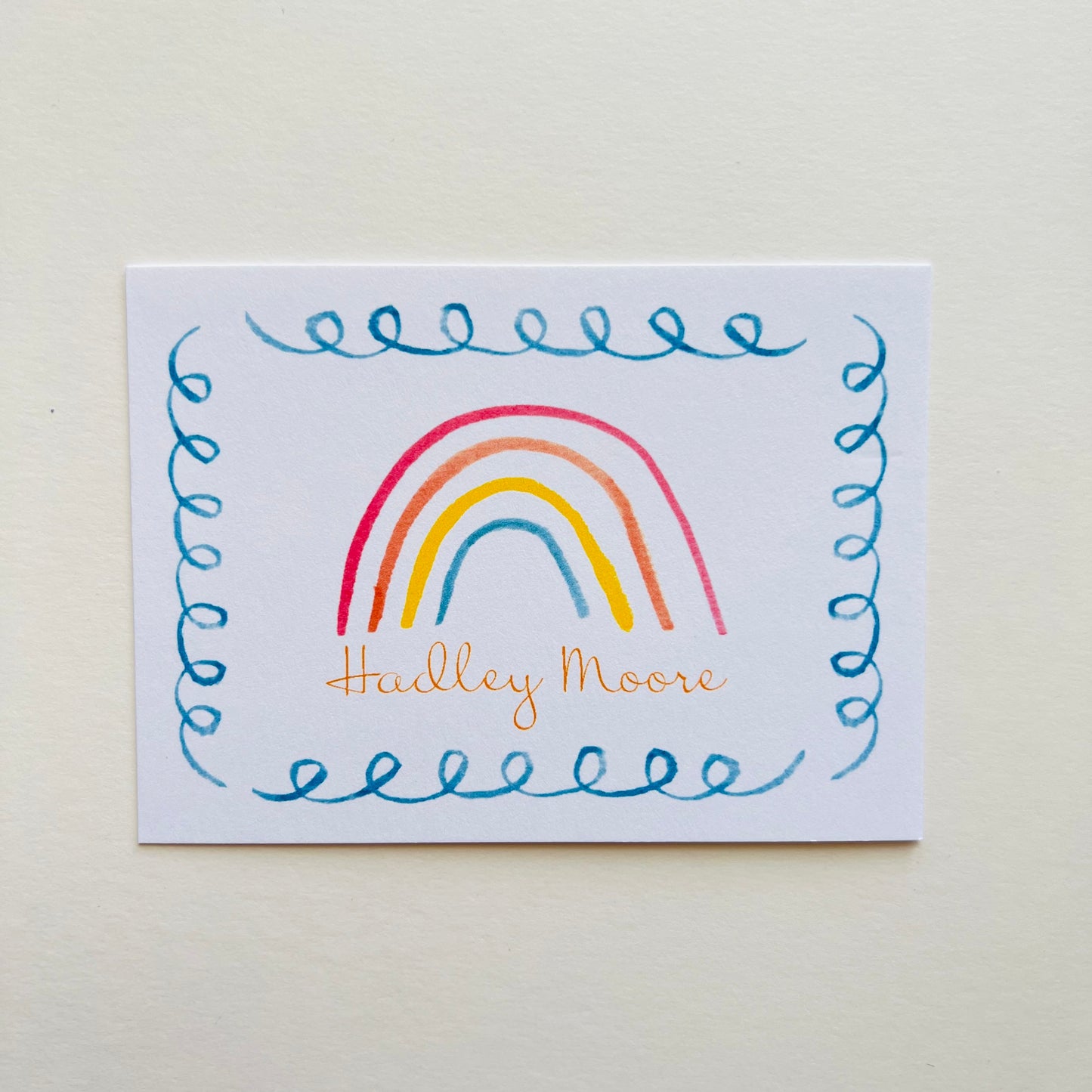 Rainbow Squiggle Gift Enclosure Card