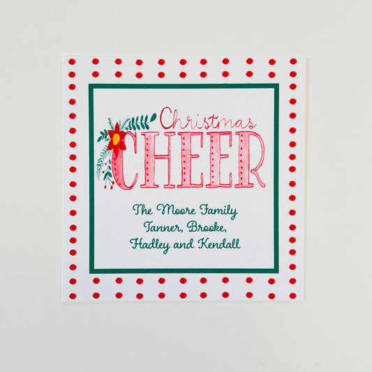 Christmas Cheer Holiday Gift Sticker