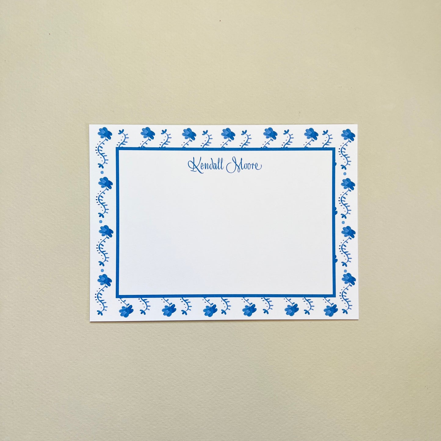 Blue Vine Correspondence Card