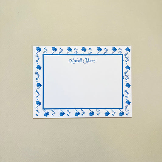 Blue Vine Correspondence Card