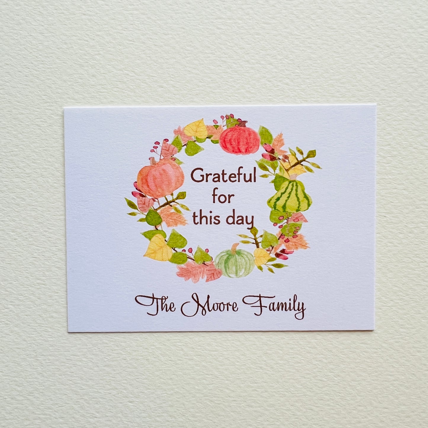 Pumpkin Wreath Gift Enclosure Card