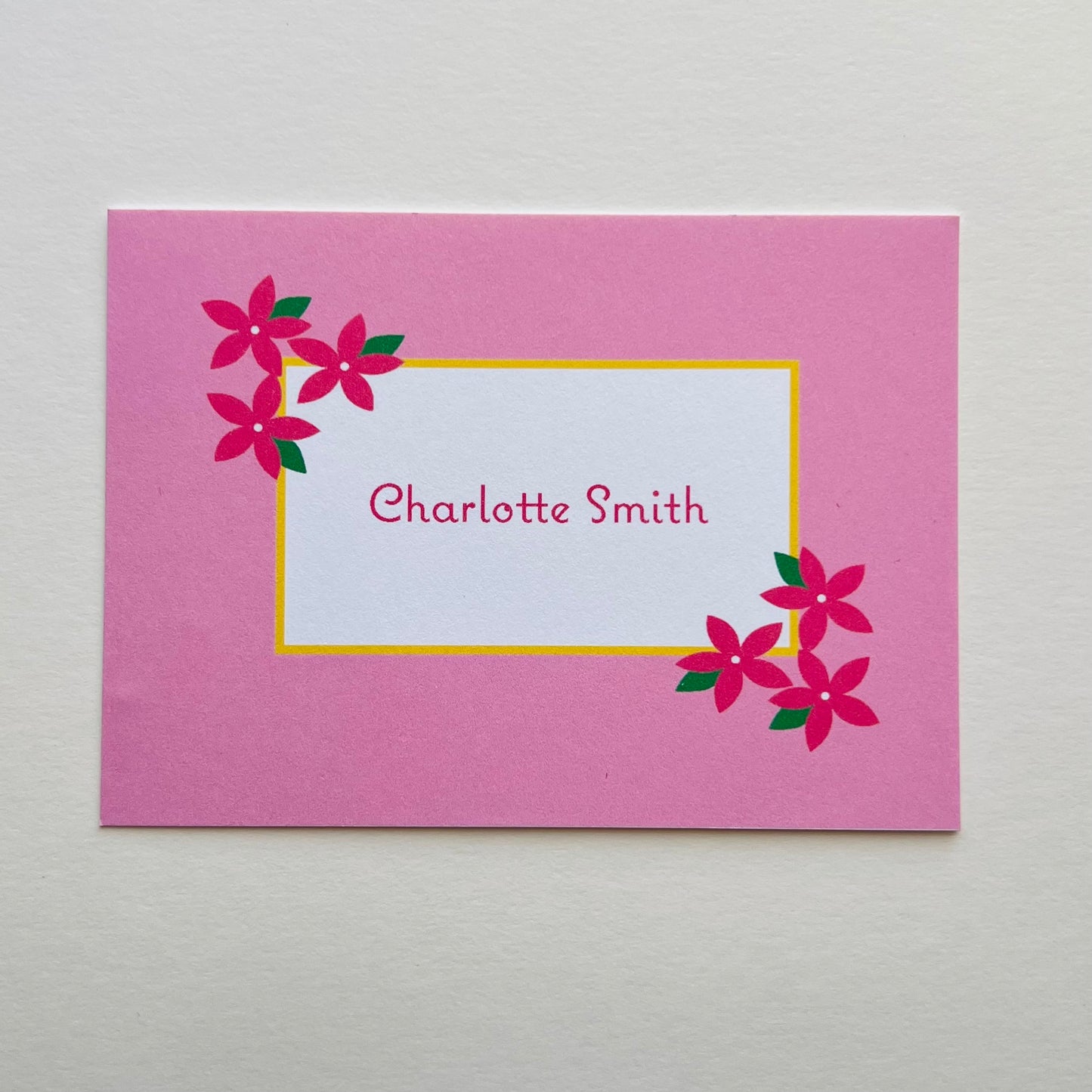 Pink Flower Trio Gift Enclosure Card