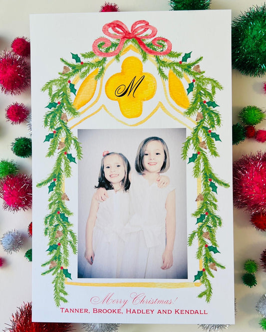 Arch Window Holiday Photo Card