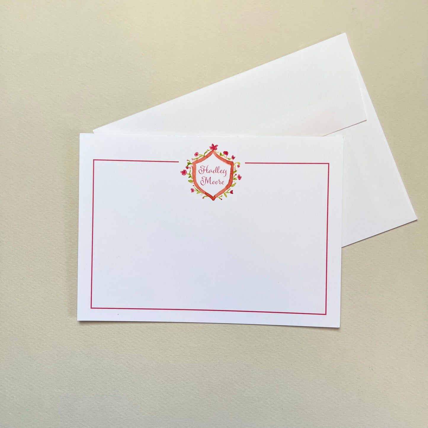 Orange Crest Correspondence Card