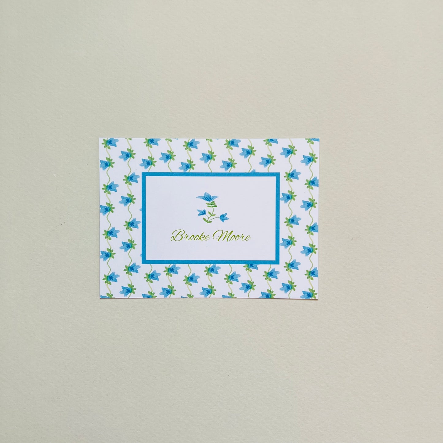 Turquoise Vine Gift Enclosure Card