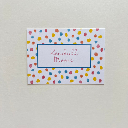 Fun Confetti Border Gift Enclosure Card