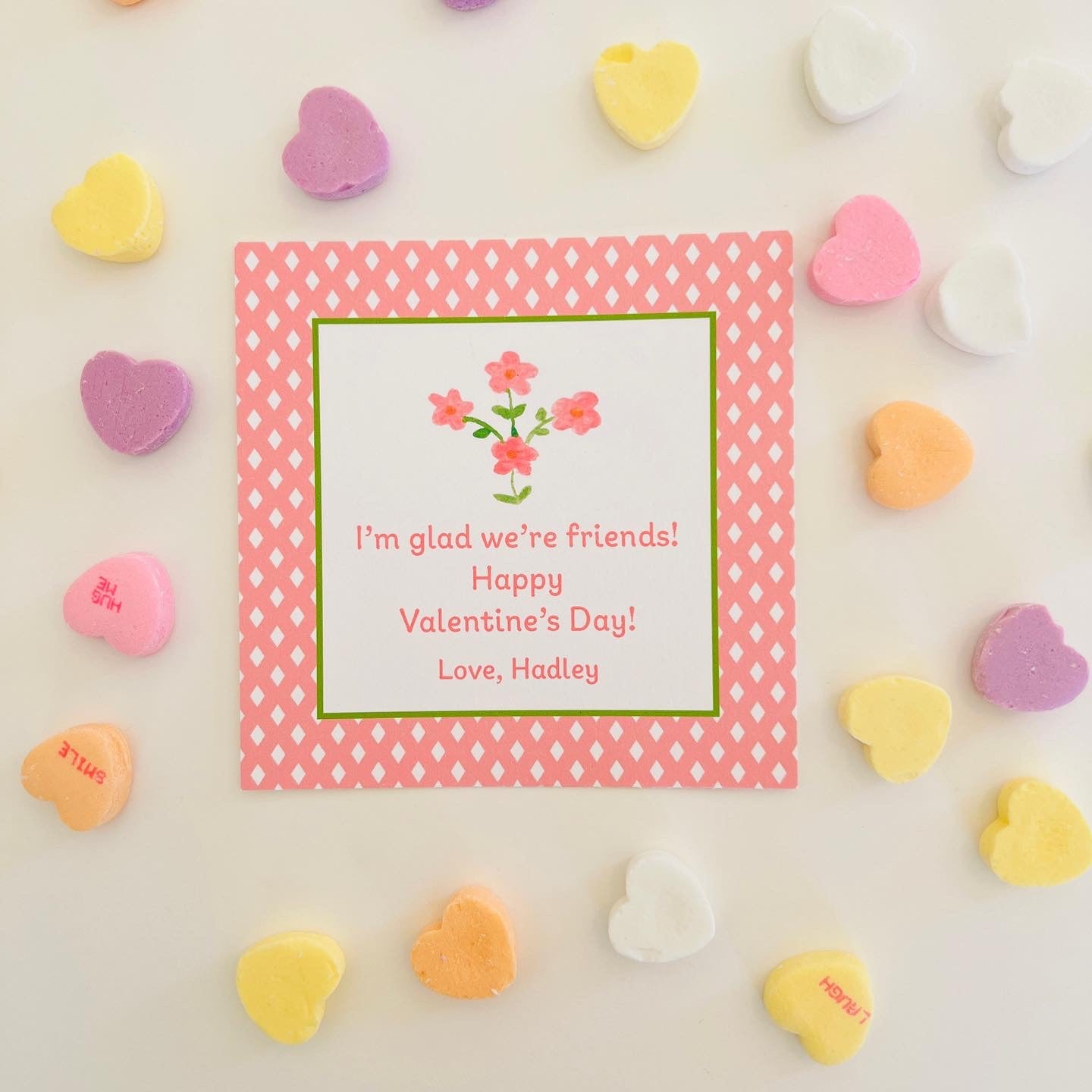 Pink Flower Bouquet Valentine’s Gift Sticker