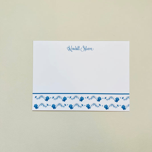 Blue Vine Band Correspondence Card