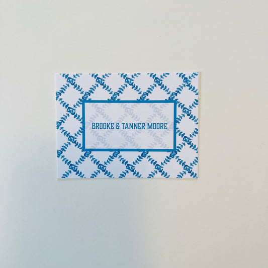 Blue Trellis Gift Enclosure Card