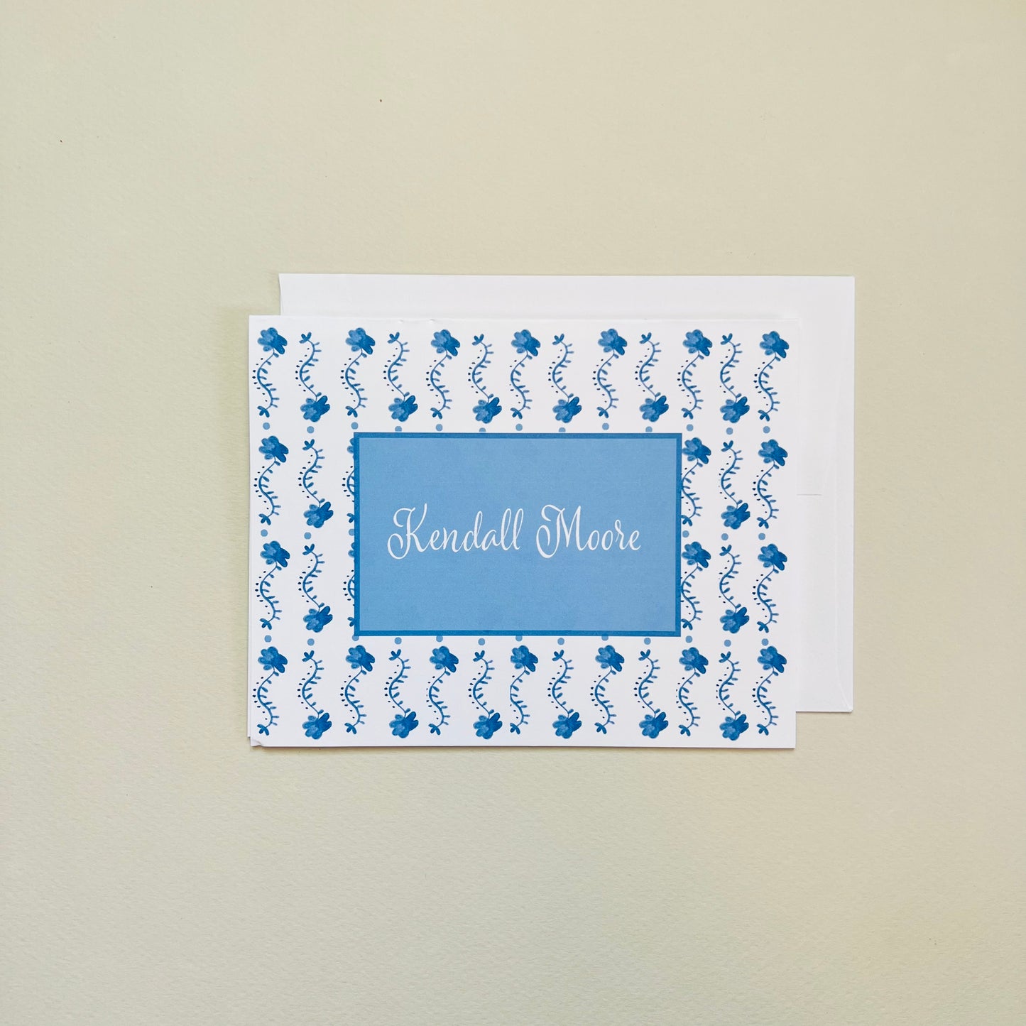 Blue Vine Stationery Set