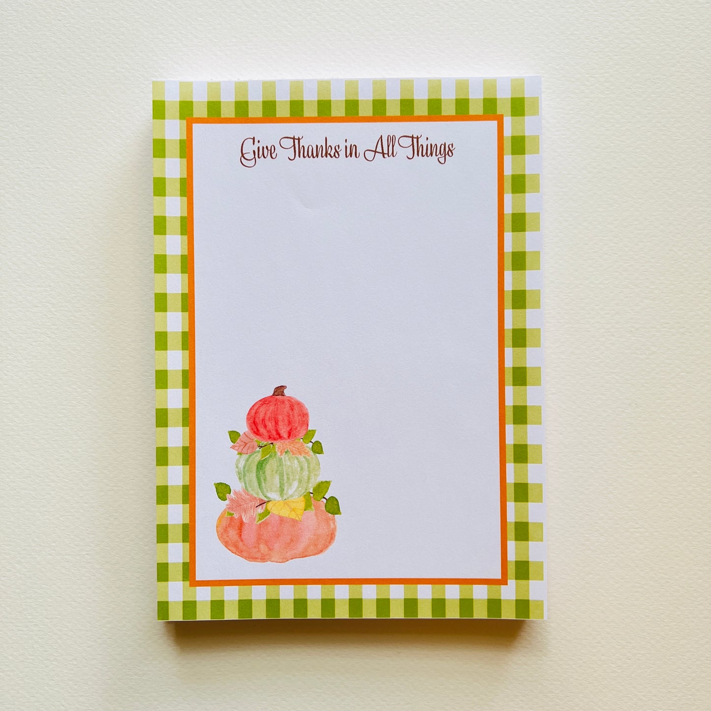 Pumpkin Topiary 5x7 Notepad